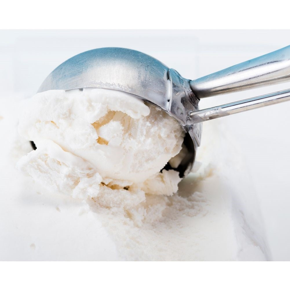 Stainless steel ice cream scoop for even scoops of ice cream, rice and potatoes
