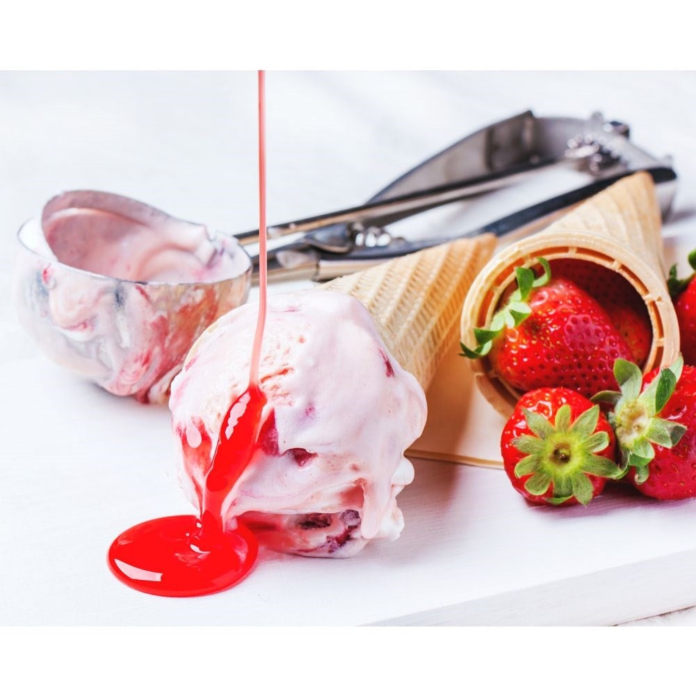 Stainless steel ice cream scoop for even scoops of ice cream, rice and potatoes