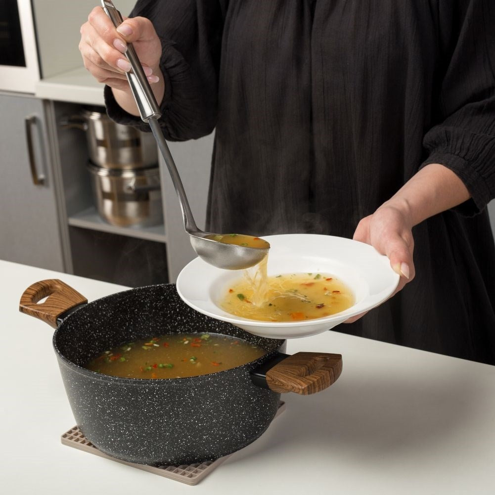 Stainless steel ladle with hanging option