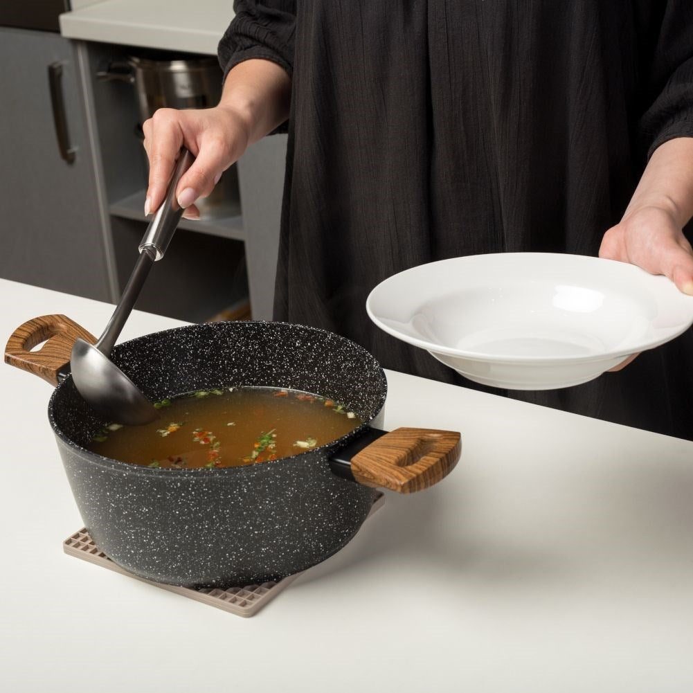 Stainless steel ladle with hanging option