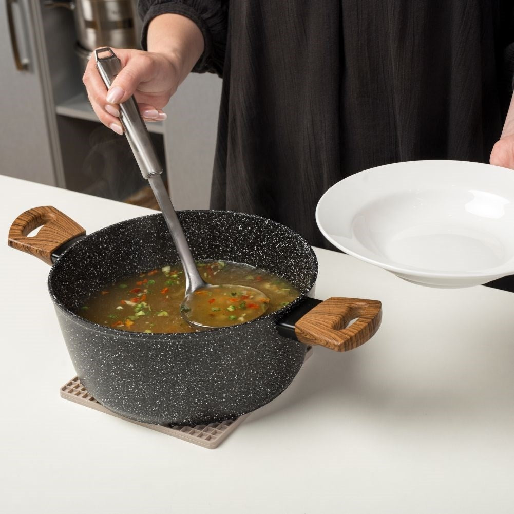 Stainless steel ladle with hanging option