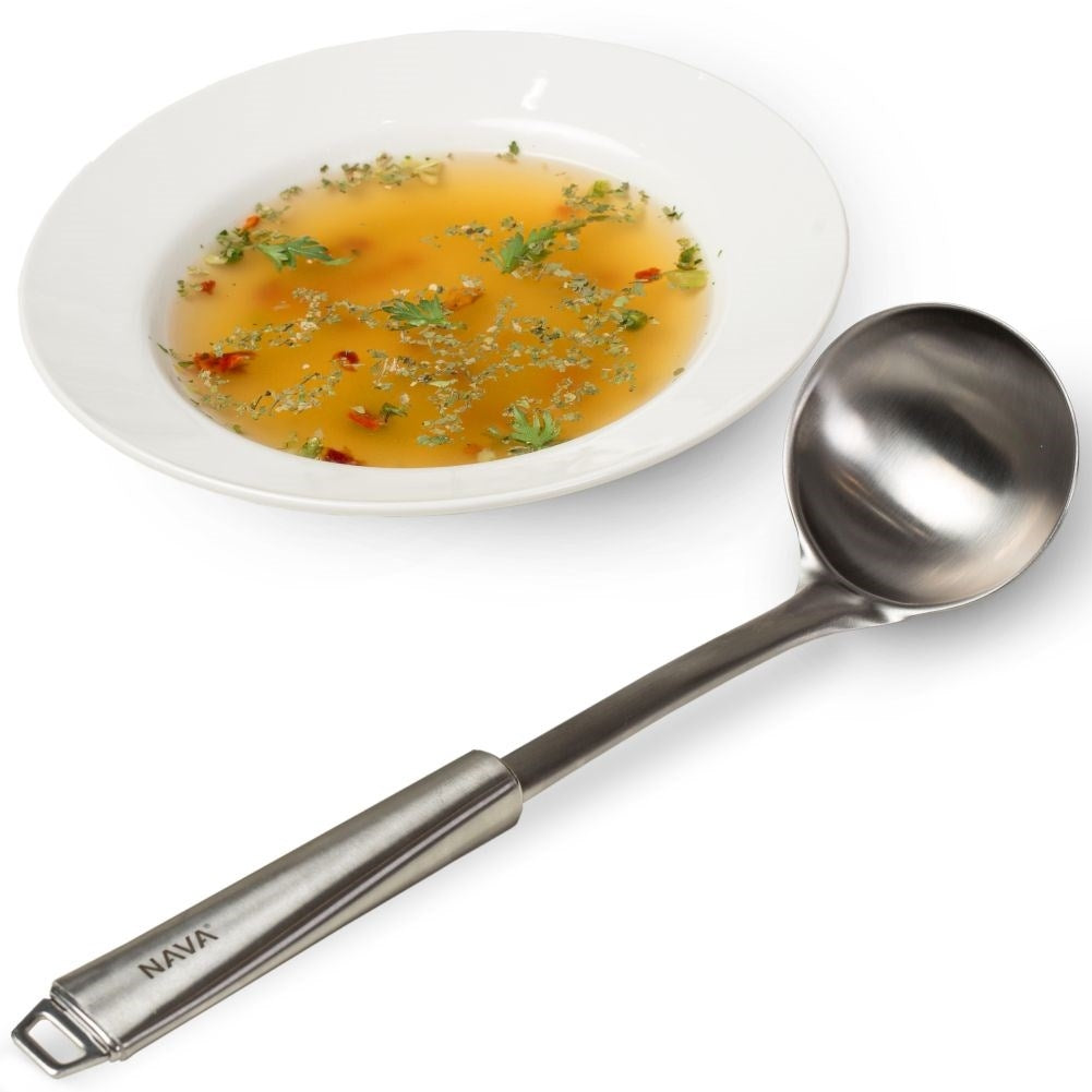 Stainless steel ladle with hanging option