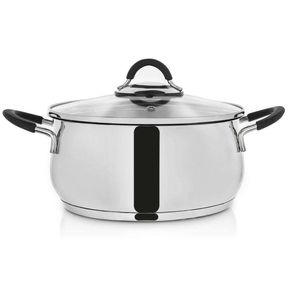 Stainless steel saucepan 18/10 with steam release hatch and lid