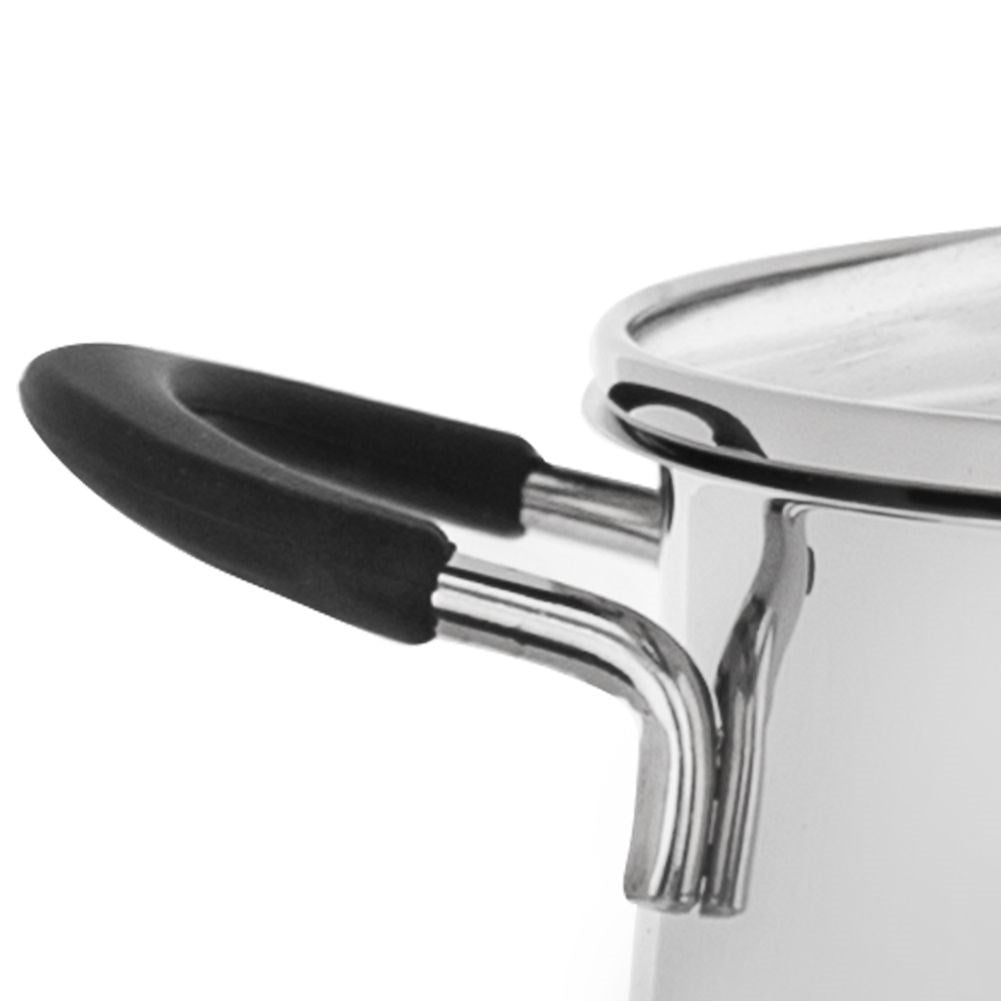 Stainless steel saucepan 18/10 with steam release hatch and lid