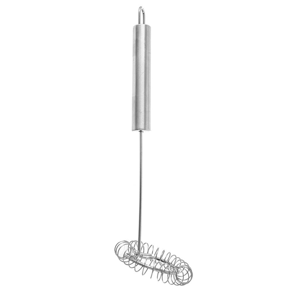 Stainless steel spiral whisk for efficient whisking, dishwasher safe