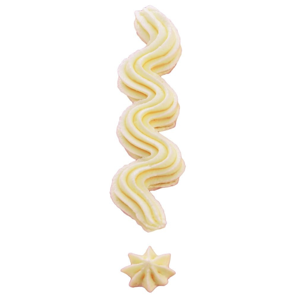 Stainless steel star-shaped tip for cake decorations