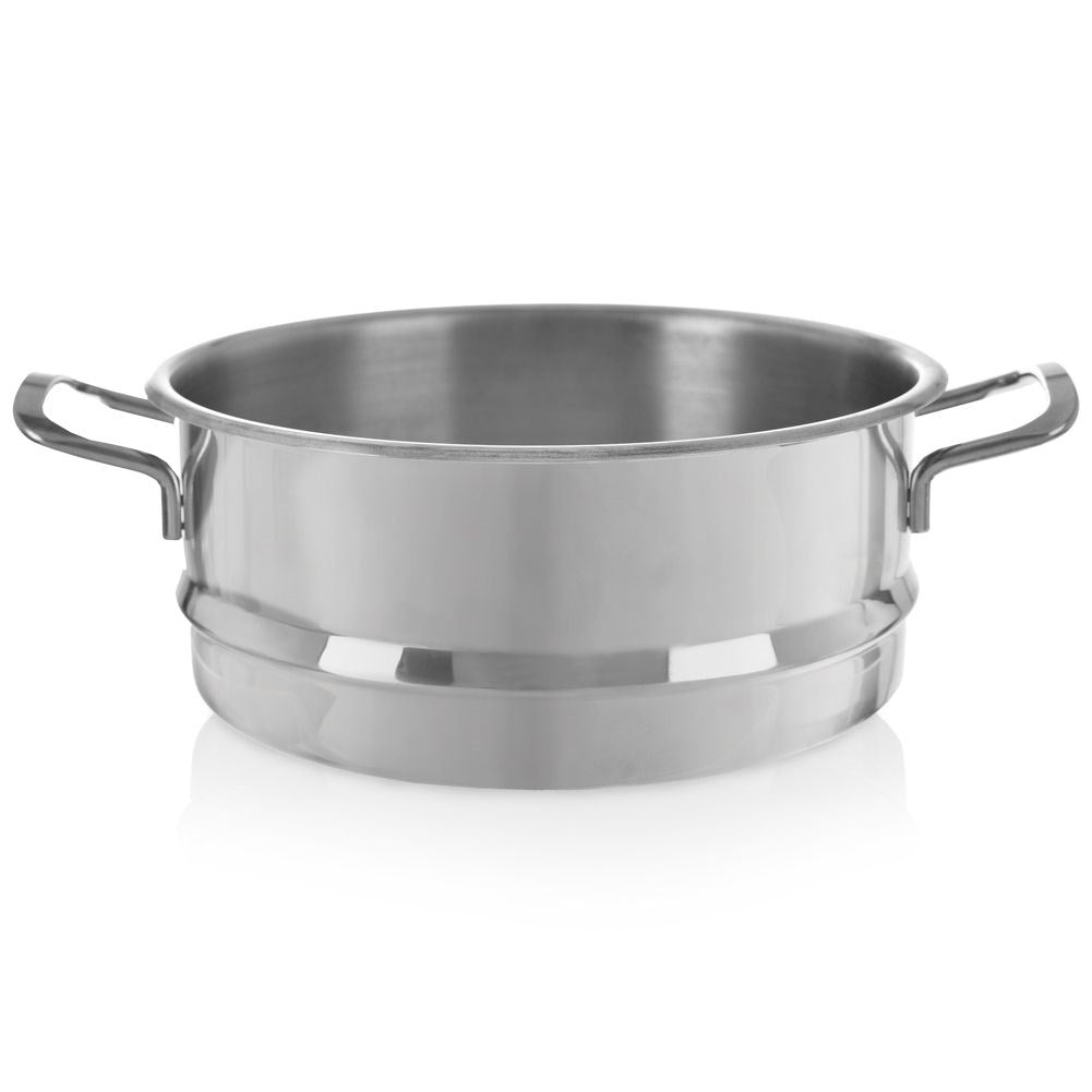 Stainless steel steaming insert for 24 cm pans