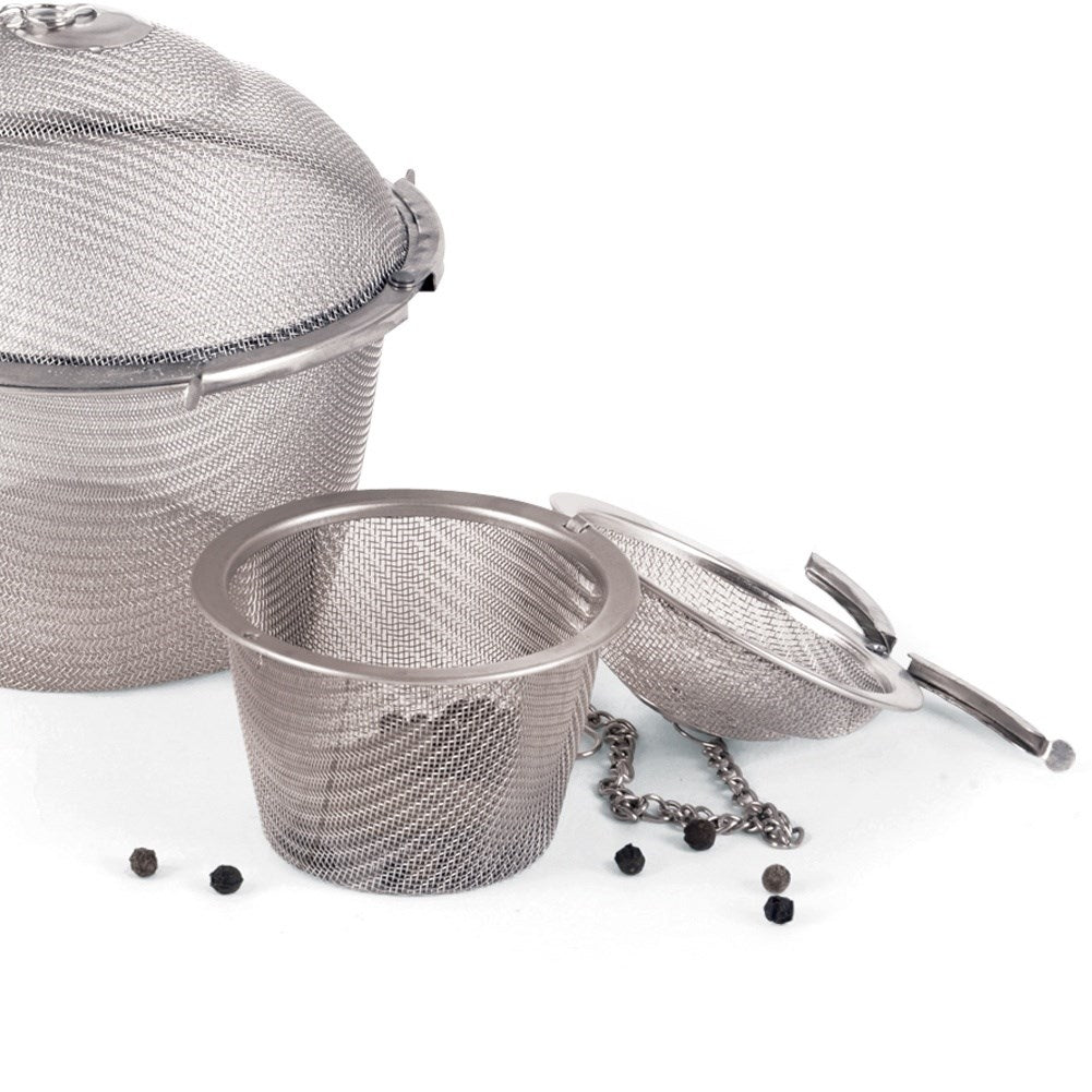 Stainless steel strainer for spices and tea brewing