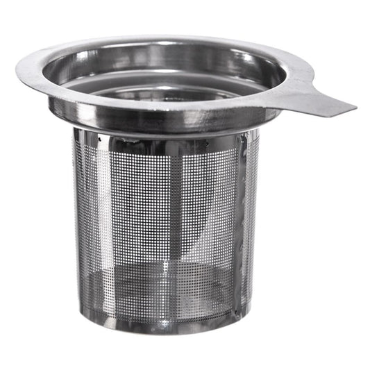 Stainless steel tea and herb filter for easy brewing