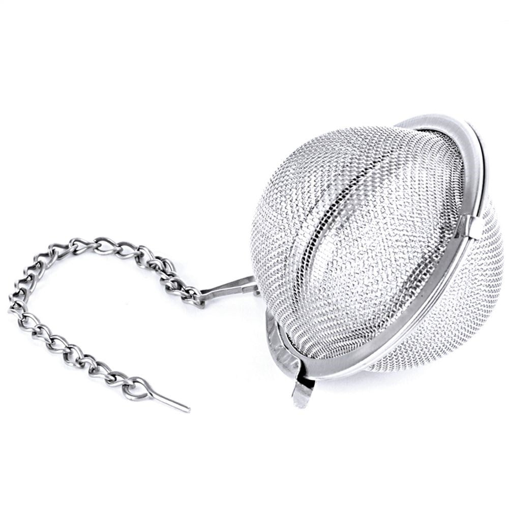 Stainless steel tea and herb strainer with hook for cup and jug
