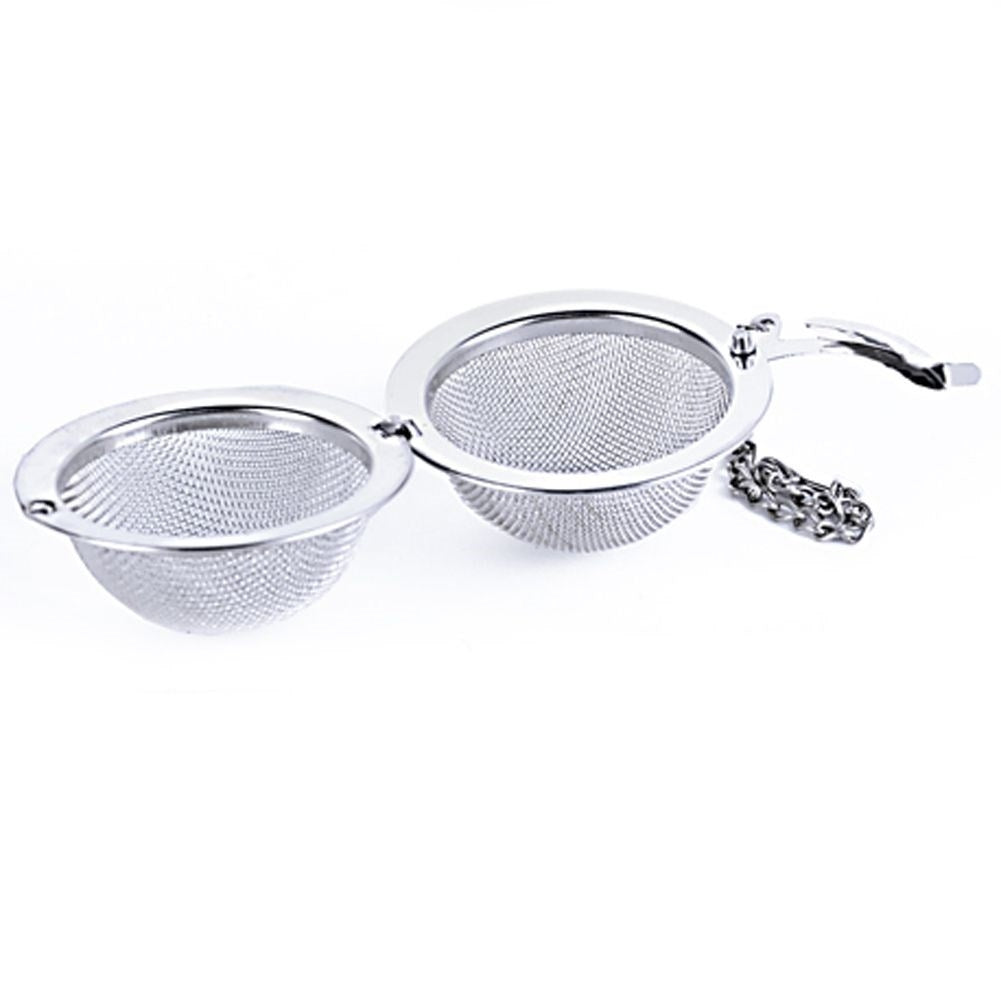 Stainless steel tea and herb strainer with hook for cup and jug