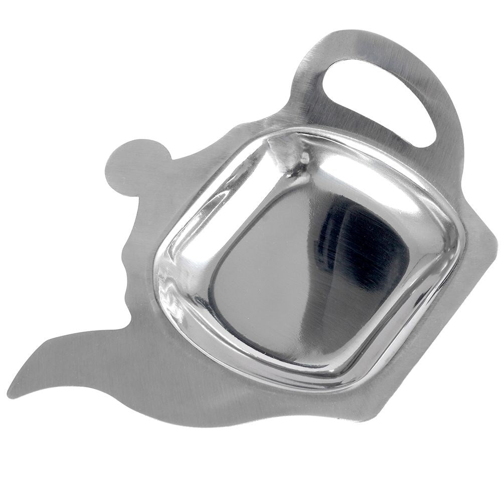 Stainless steel teapot-shaped tea holder for tea bag/spoon