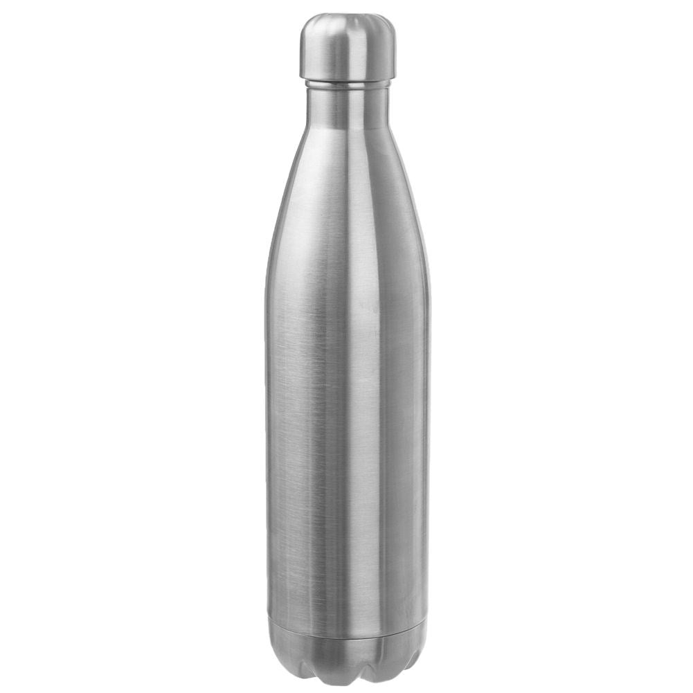Stainless steel thermos with double vacuum wall and tight lid