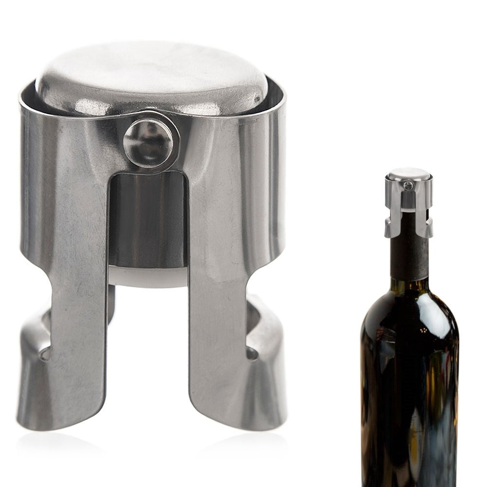 Stainless steel wine cork for sparkling wine