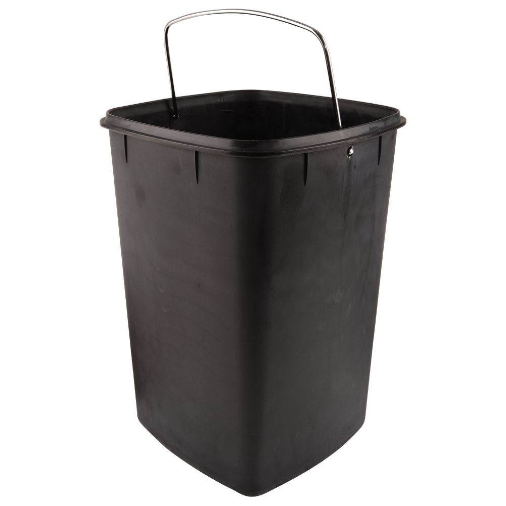 Stainless waste basket with pedal and handle for easy transport