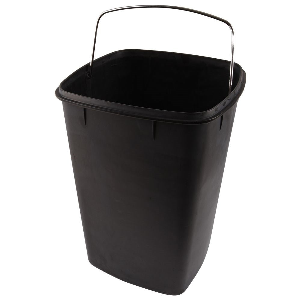 Stainless waste basket with pedal and handle for easy transport