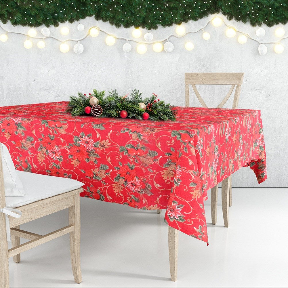 Stain-resistant Christmas tablecloth 180x130 cm