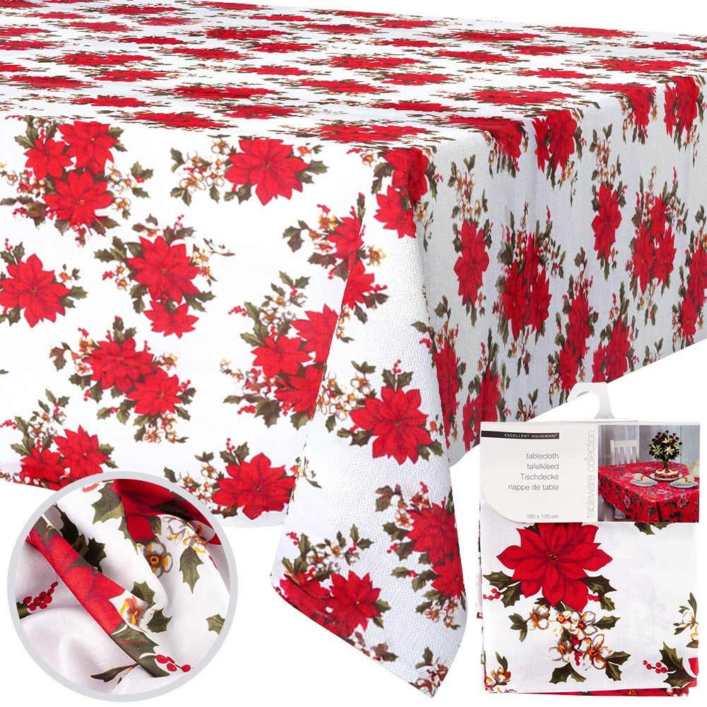 Stain-resistant Christmas tablecloth 180x130 cm
