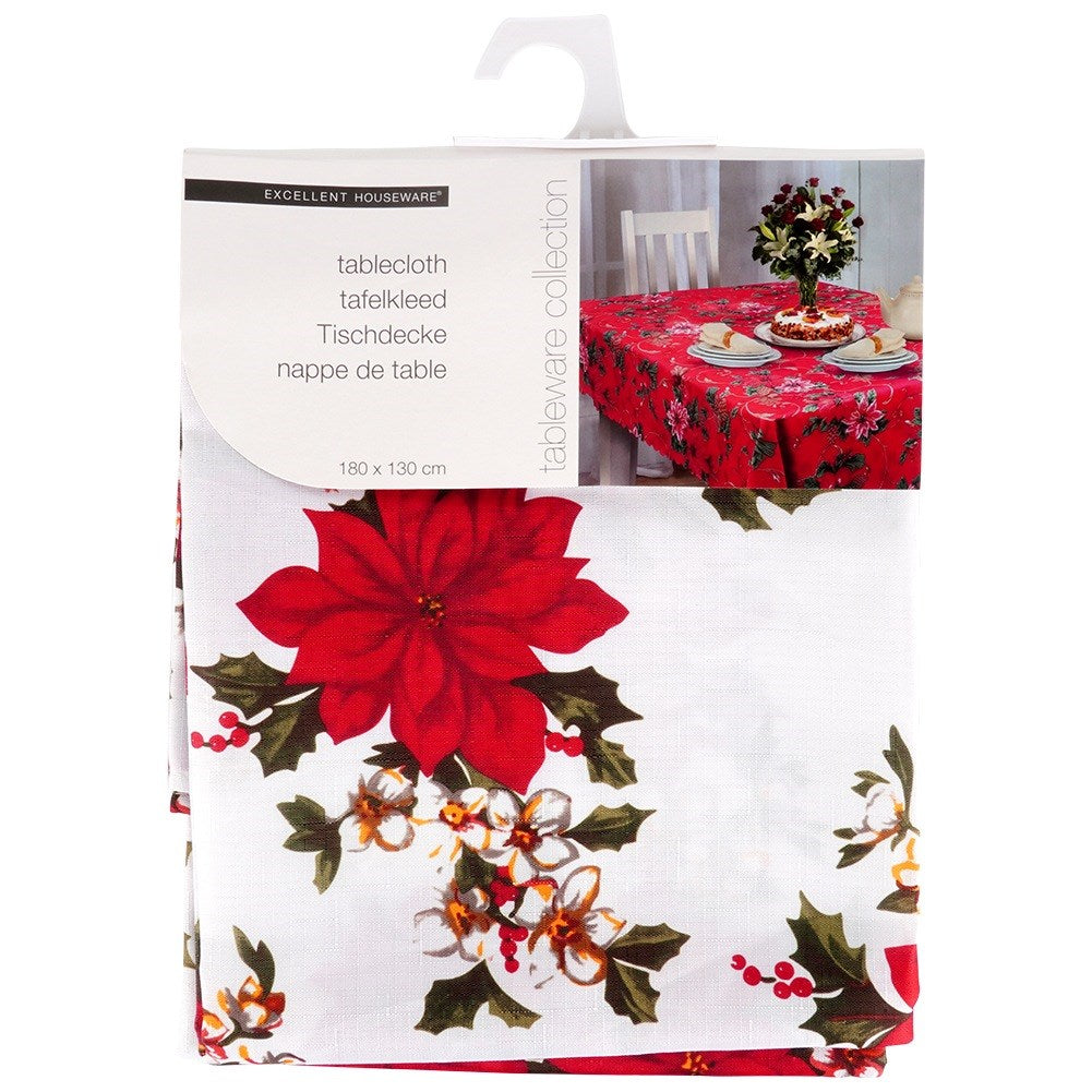 Stain-resistant Christmas tablecloth 180x130 cm
