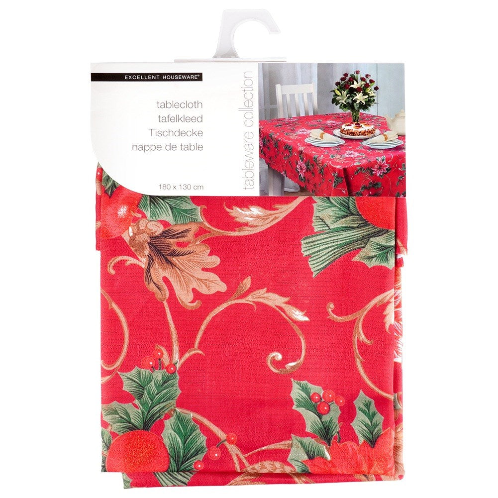 Stain-resistant Christmas tablecloth 180x130 cm
