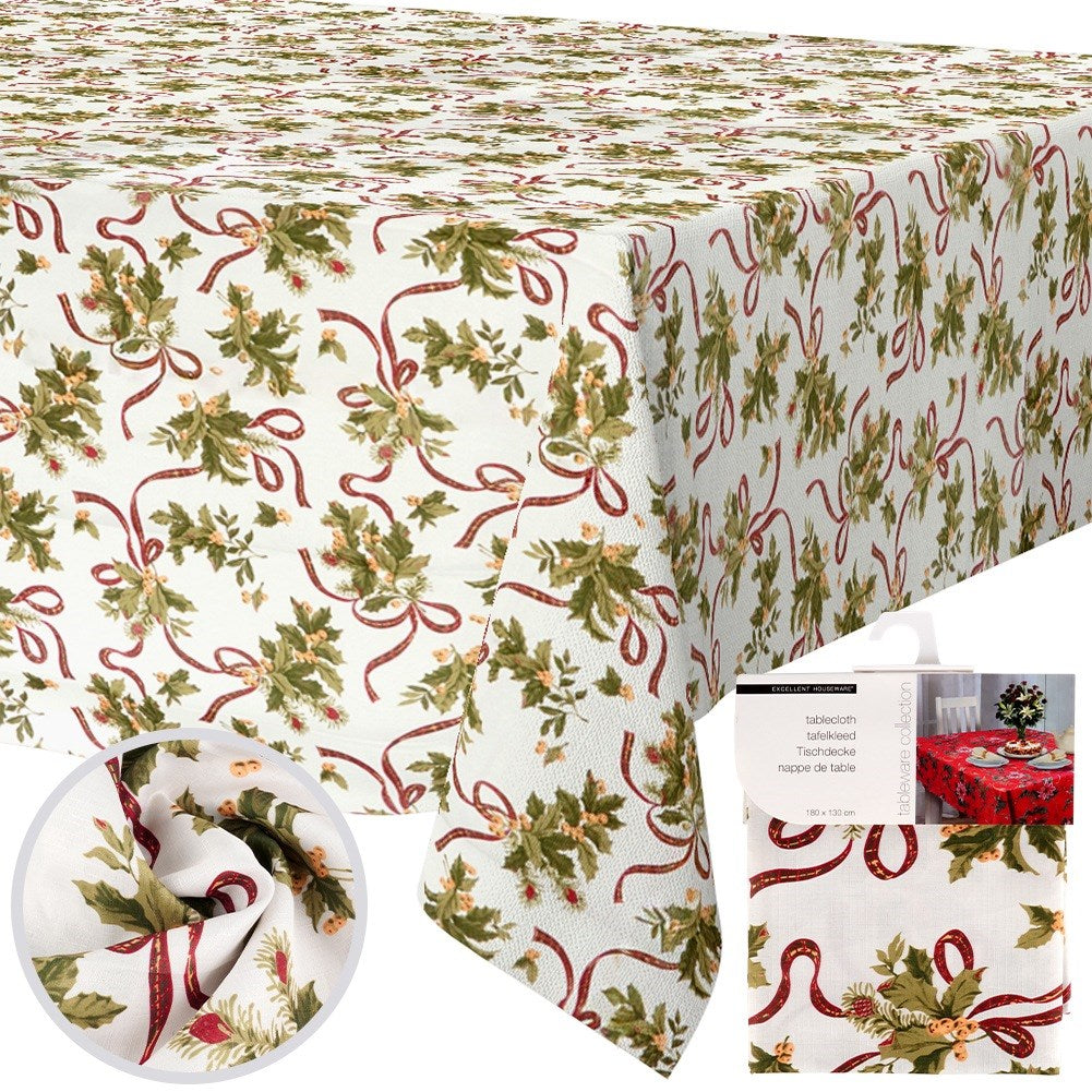 Stain-resistant Christmas tablecloth 180x130 cm