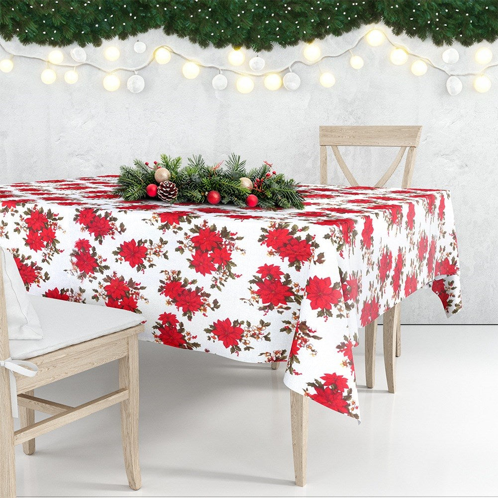 Stain-resistant Christmas tablecloth 180x130 cm