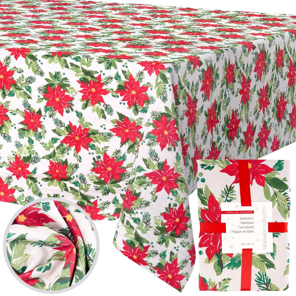 Stain-resistant Christmas tablecloth 220x150 cm
