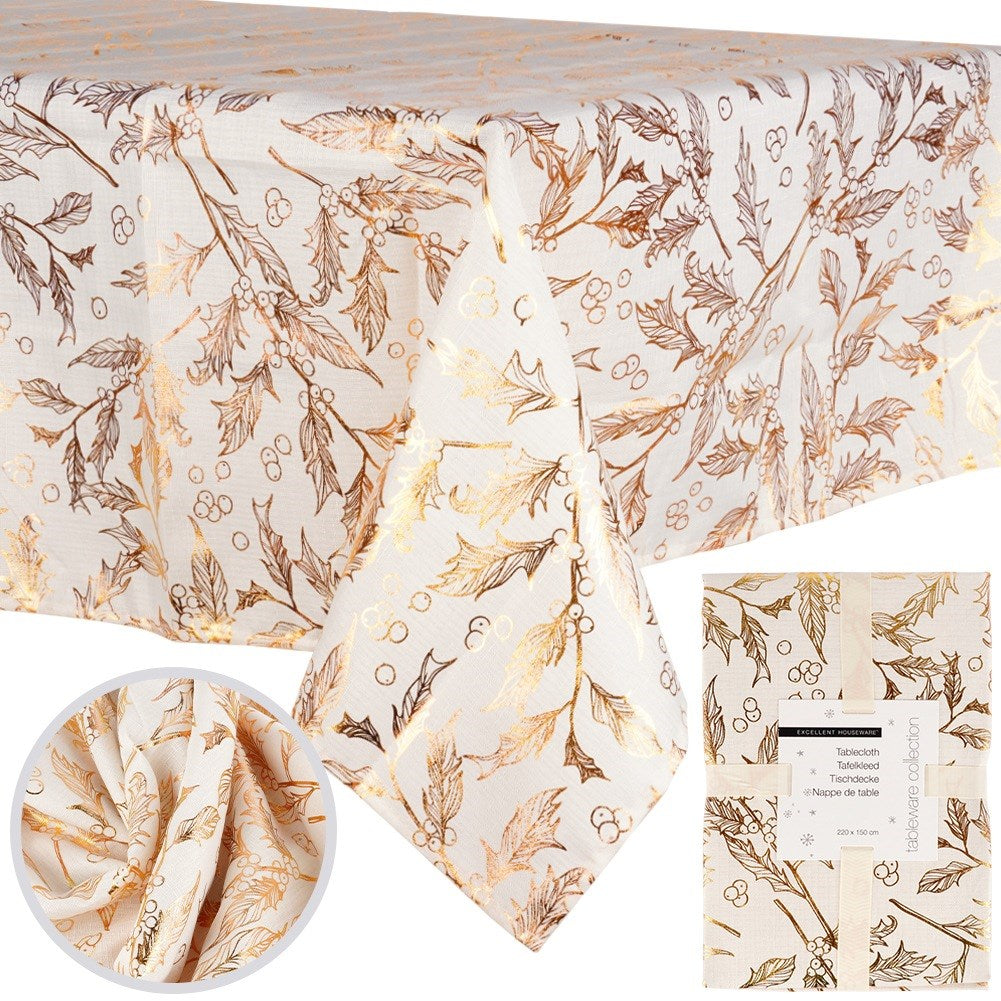 Stain-resistant Christmas tablecloth 220x150 cm
