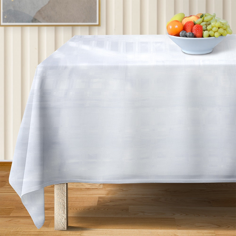 Stain-resistant tablecloth white 180x130 cm