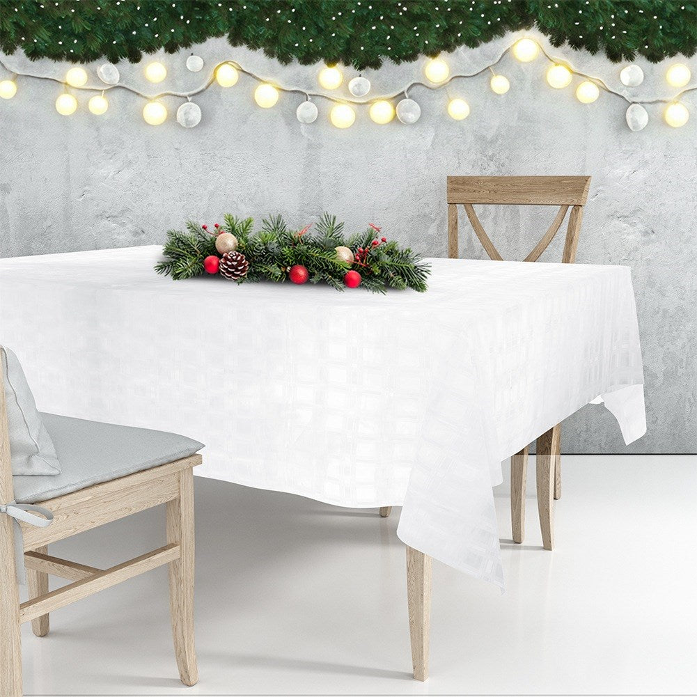 Stain-resistant tablecloth white 220x150 cm