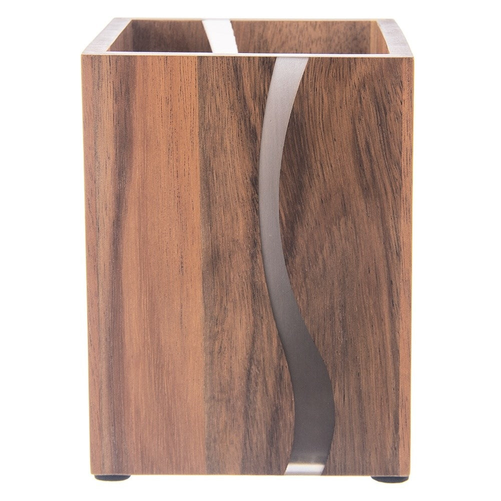 Stand for Kitchen Utensils in Acacia Wood with Resin Details