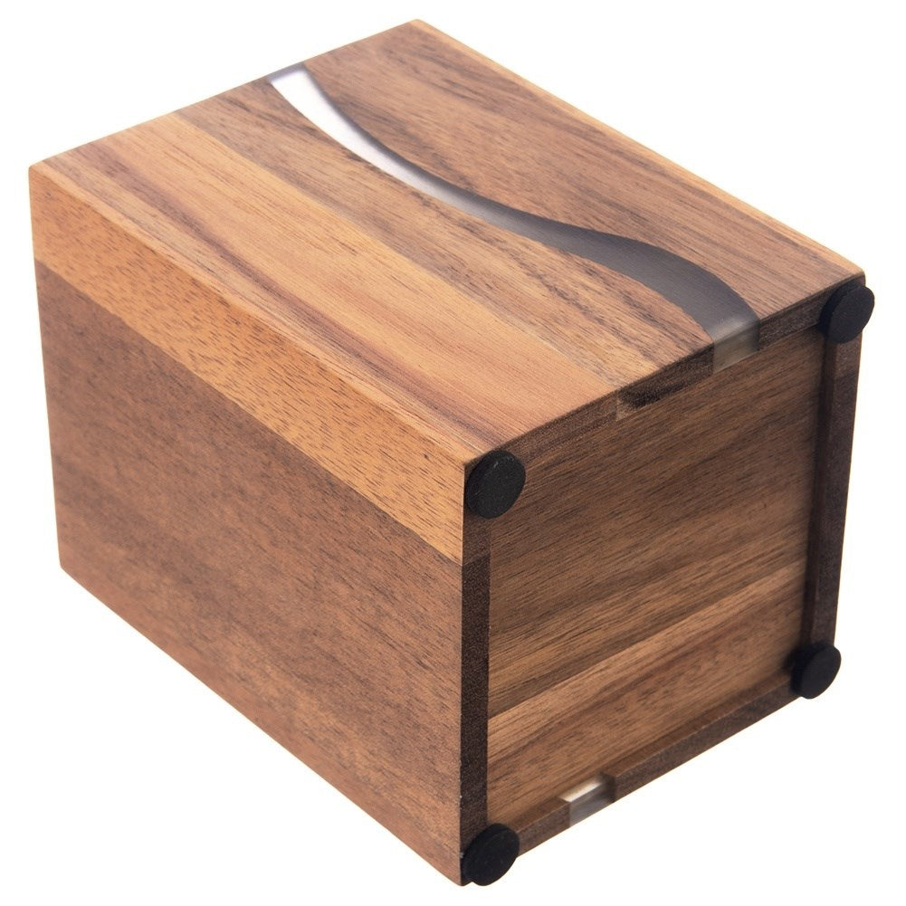 Stand for Kitchen Utensils in Acacia Wood with Resin Details