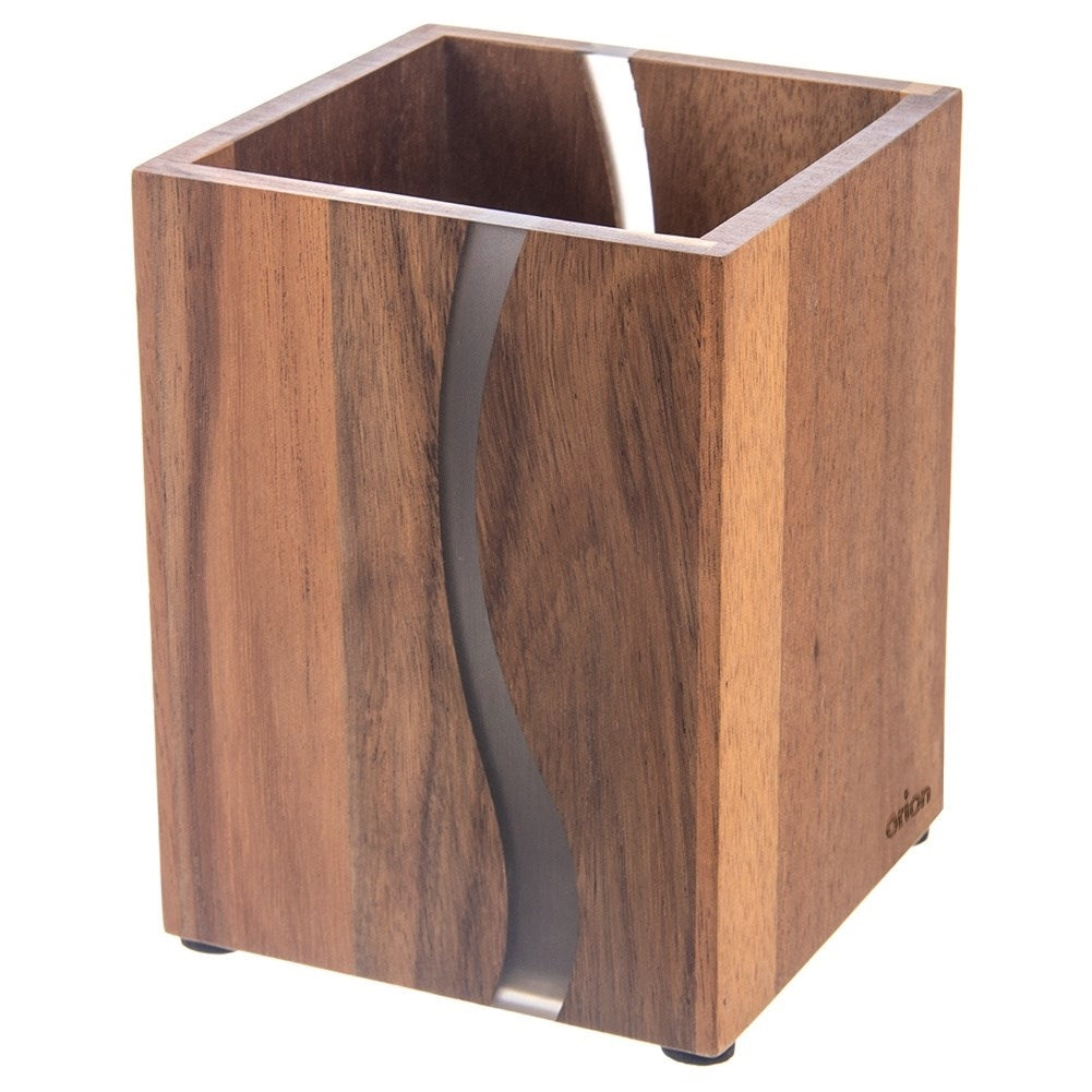 Stand for Kitchen Utensils in Acacia Wood with Resin Details