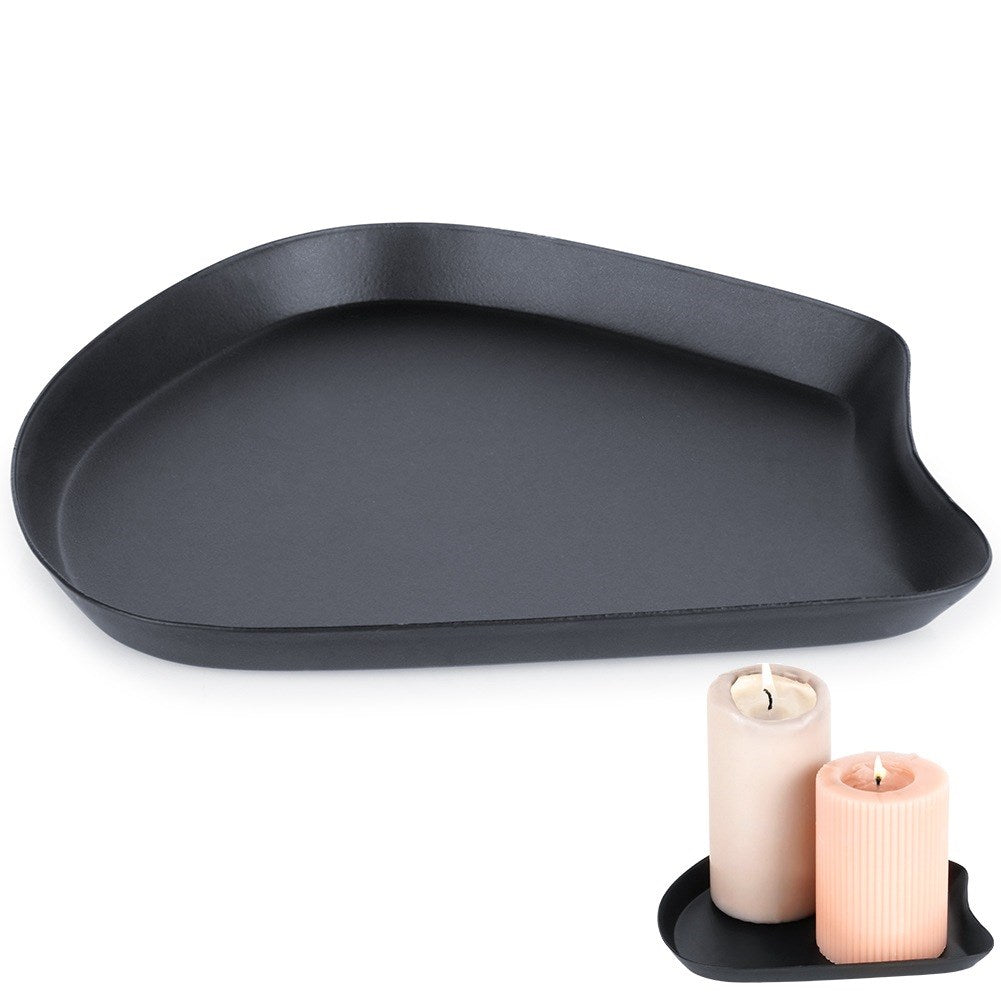 Stand for decorative candle compositions, metal, black, 17x15.5 cm