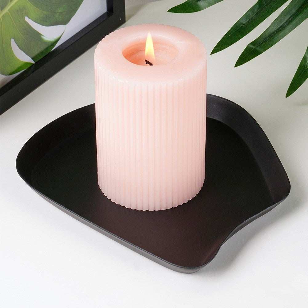 Stand for decorative candle compositions, metal, black, 17x15.5 cm