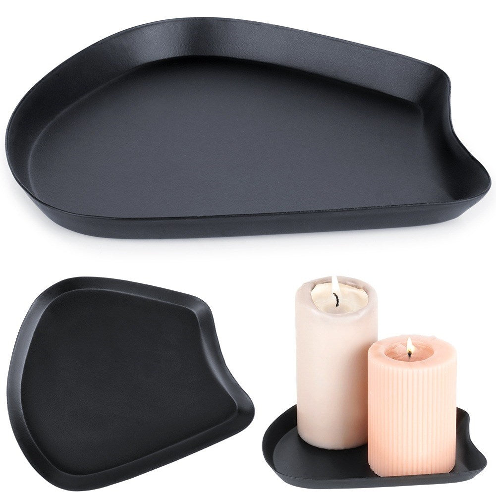 Stand for decorative candle compositions, metal, black, 17x15.5 cm