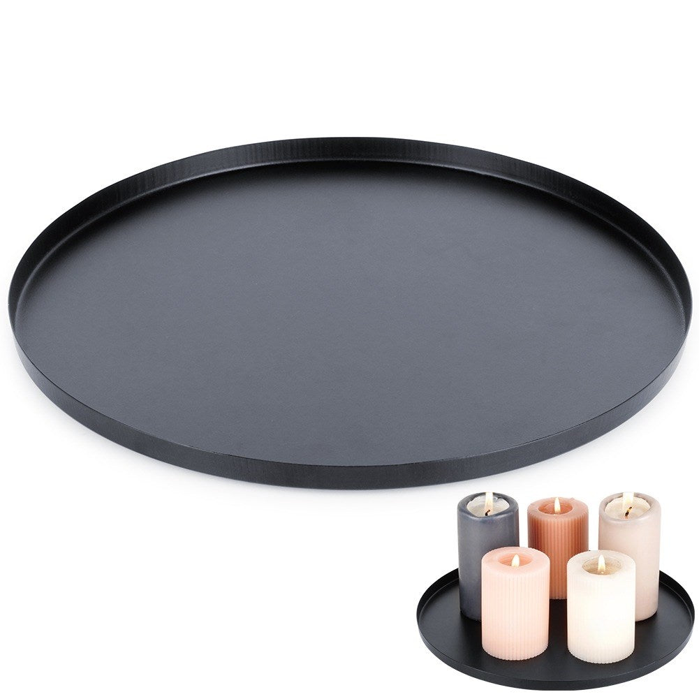 Stand for decorative candle compositions, metal, black, 30 cm
