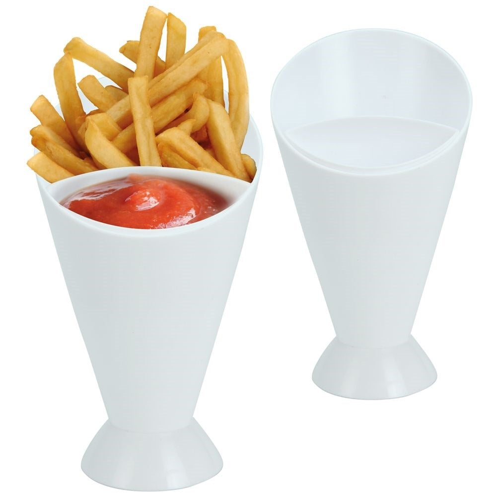 Stand for french fries and snacks with sauce holder.