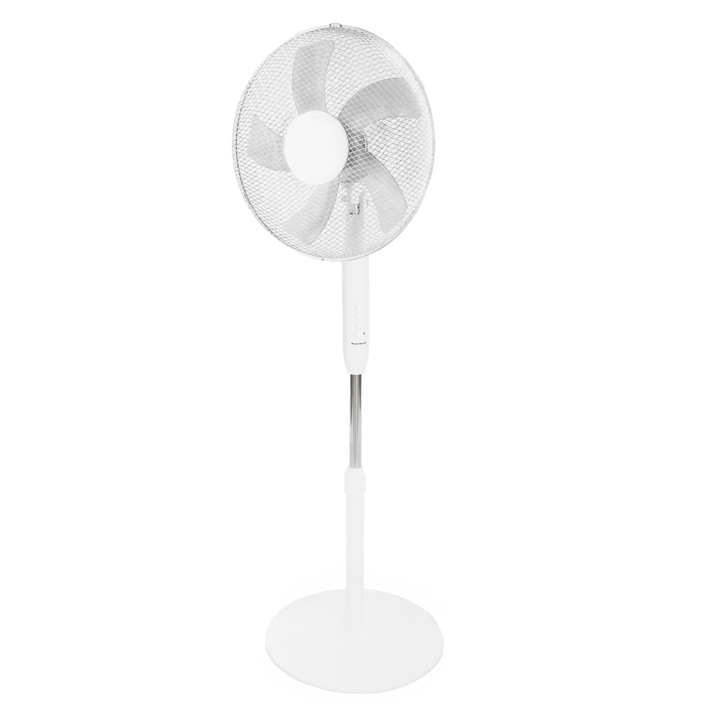 Standing Floor Fan 45W – 3 Modes, 5 Blades, White