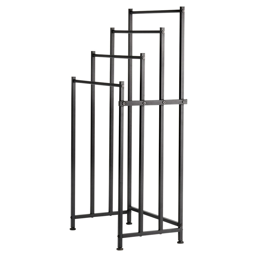 Standing Metal Towel Rack, Black