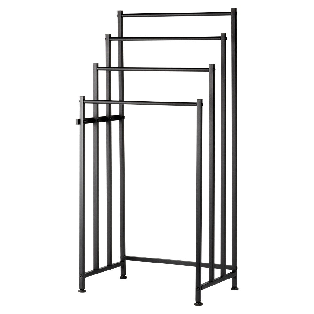 Standing Metal Towel Rack, Black