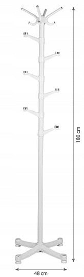 Standing clothes hanger, white