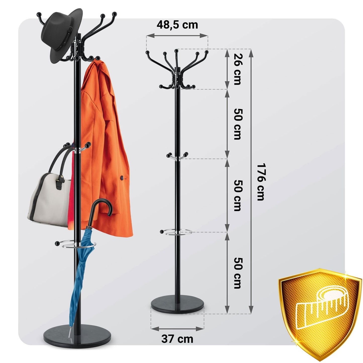 Standing clothes rack with marble base Massido 684100