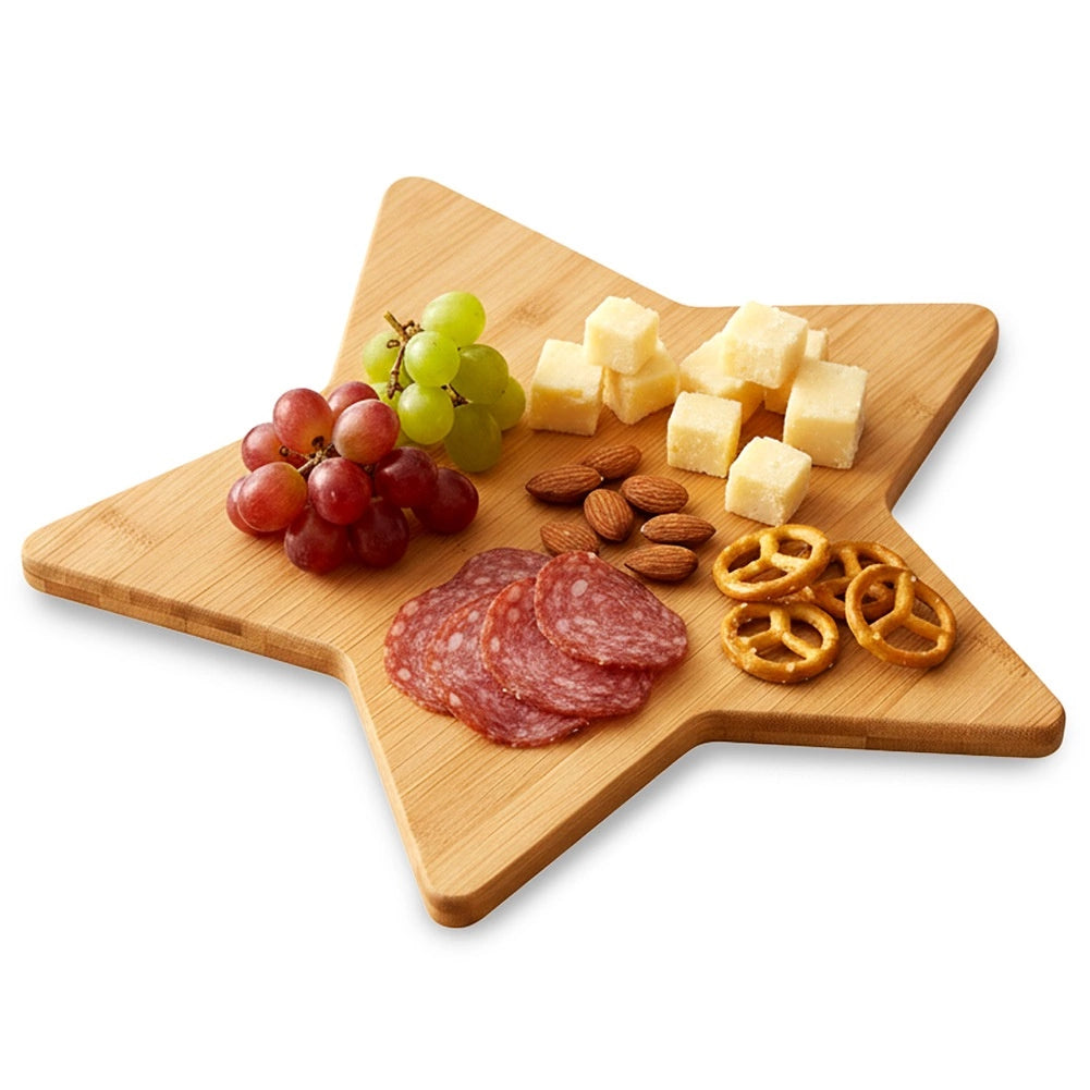 Star-Shaped Bamboo Serving Board, 36 x 36 cm