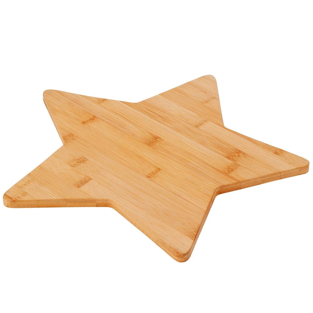 Star-Shaped Bamboo Serving Board, 36 x 36 cm