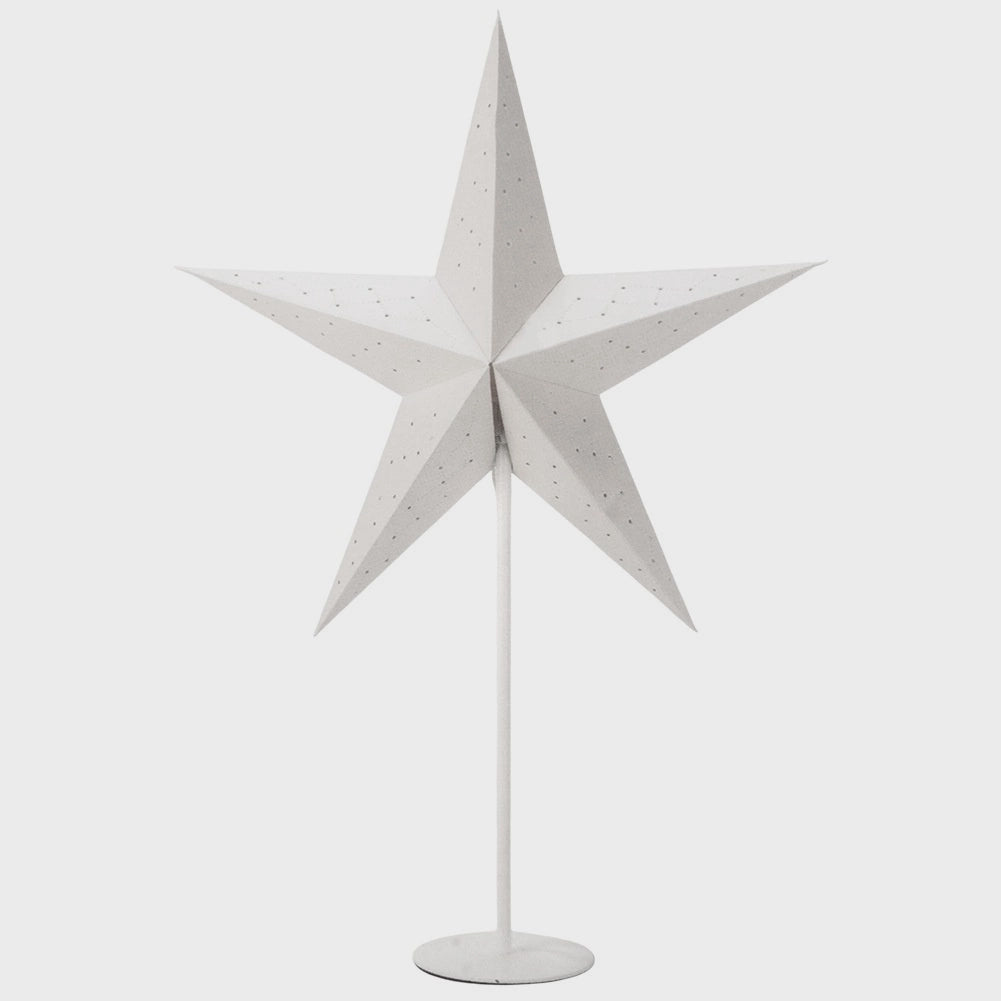 Star-Shaped Paper Table Lamp, 45x65 cm, Metal Base