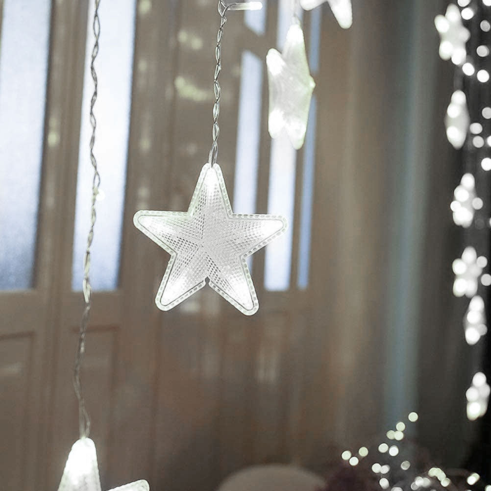 Star lights, Christmas lights, hanging curtain 4m 136 LED