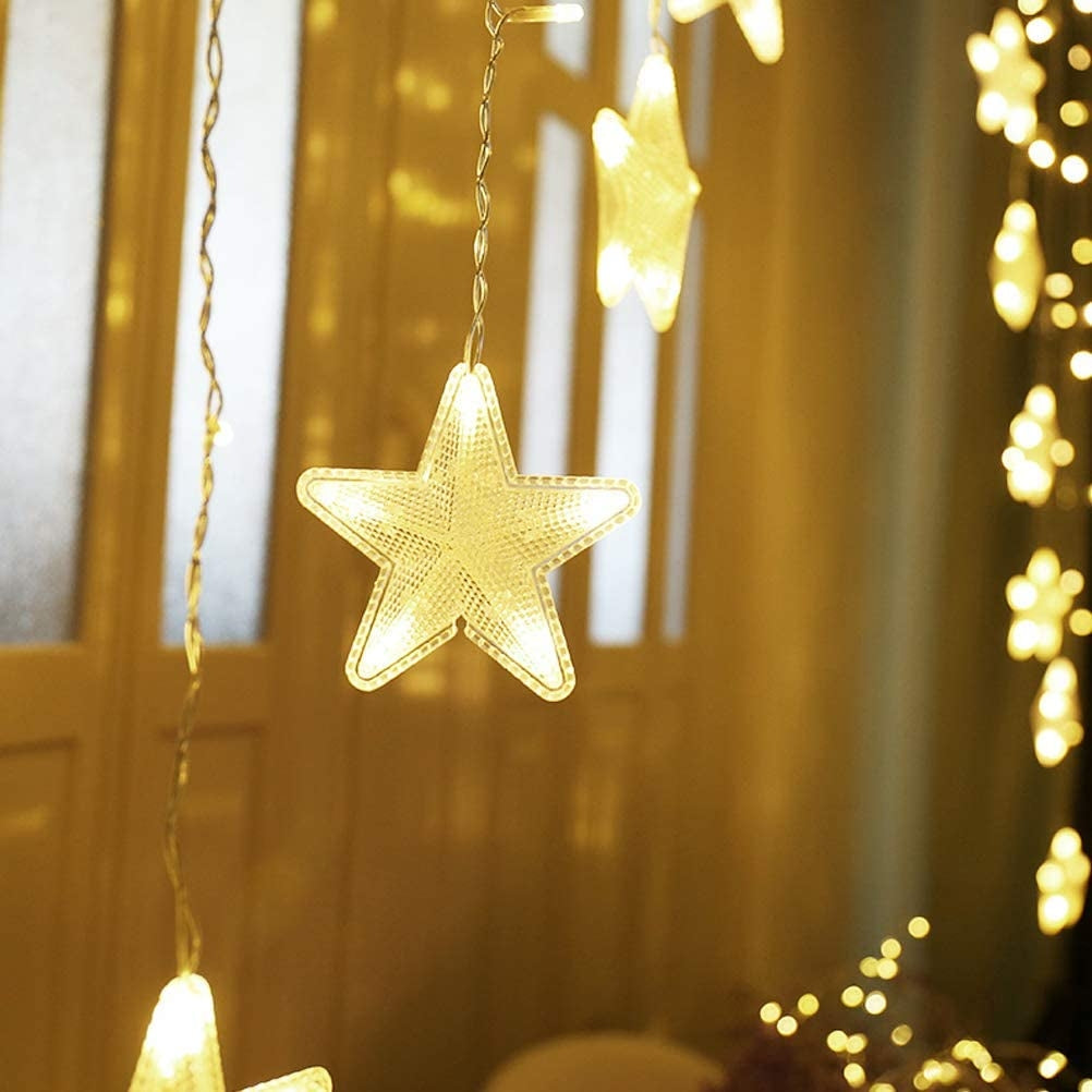 Star lights, Christmas lights, hanging curtain 4m 136 LED