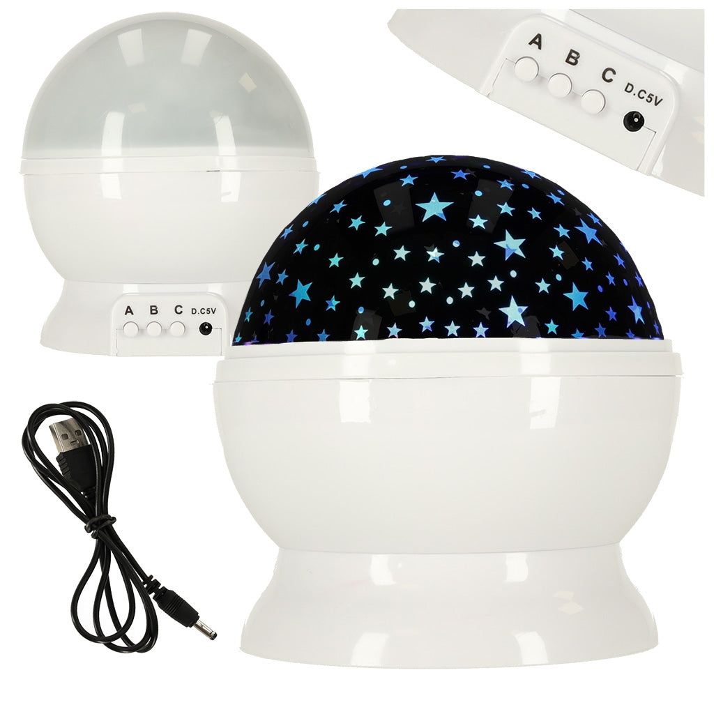 Star projector night light 2in1 USB white