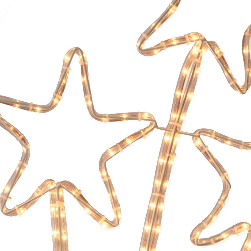 Star-shaped LED light string for Christmas decorationA fantastic decoration for Christmas. This LED string light looks wonderful in front of the house, office or in the garden.